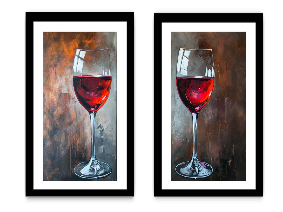 Red wine framed art