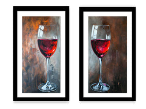 Red wine framed art