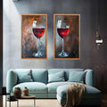 Red wine framed art