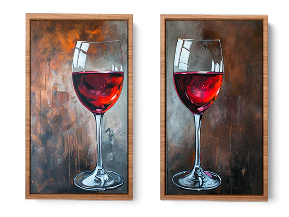 Red wine framed art