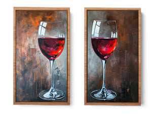 Red wine framed art