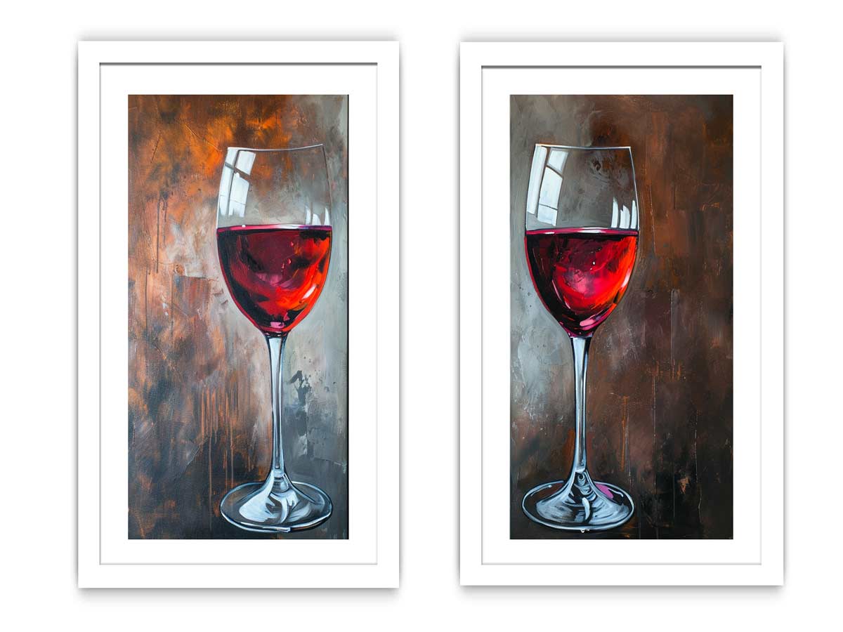 Red wine framed art