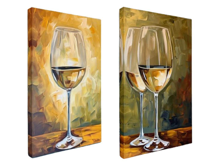 White wine framed art