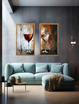 Red and White wine framed art artwork preview