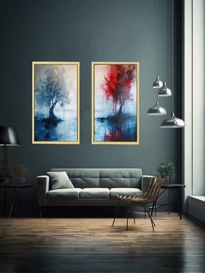 Trees flowin in water  art Set