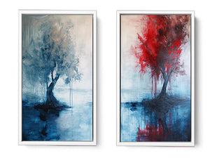 Trees flowin in water  art Set