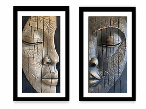 2 Face Wall art Set