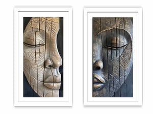 2 Face Wall art Set