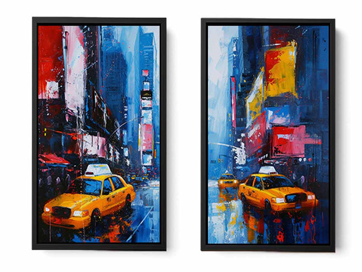 New York City Painting - 2 Peice Set