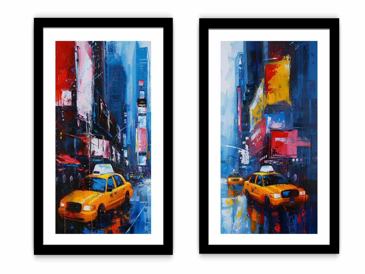New York City Painting - 2 Peice Set