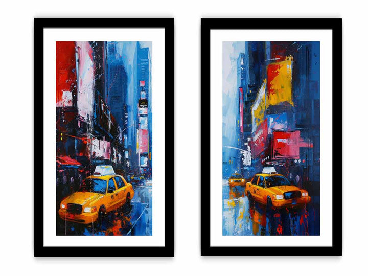 New York City Painting - 2 Peice Set