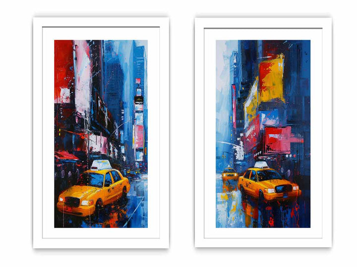 New York City Painting - 2 Peice Set