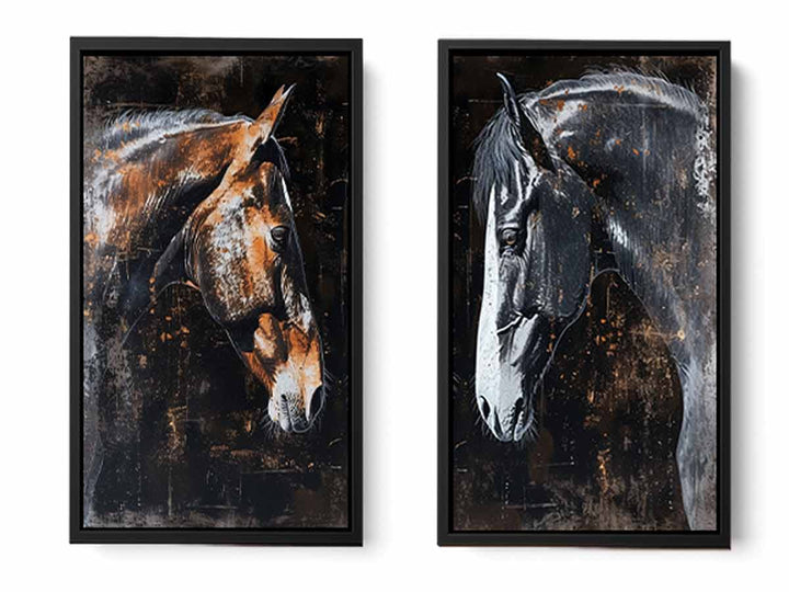 2 Panel horse Art