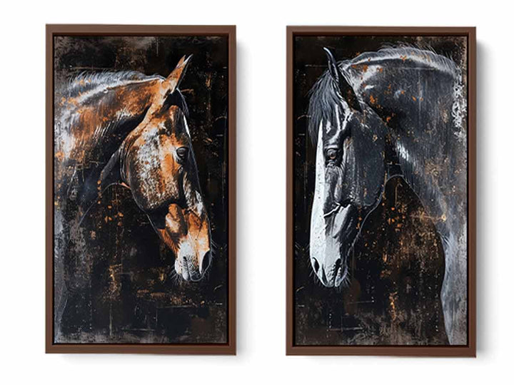 2 Panel horse Art
