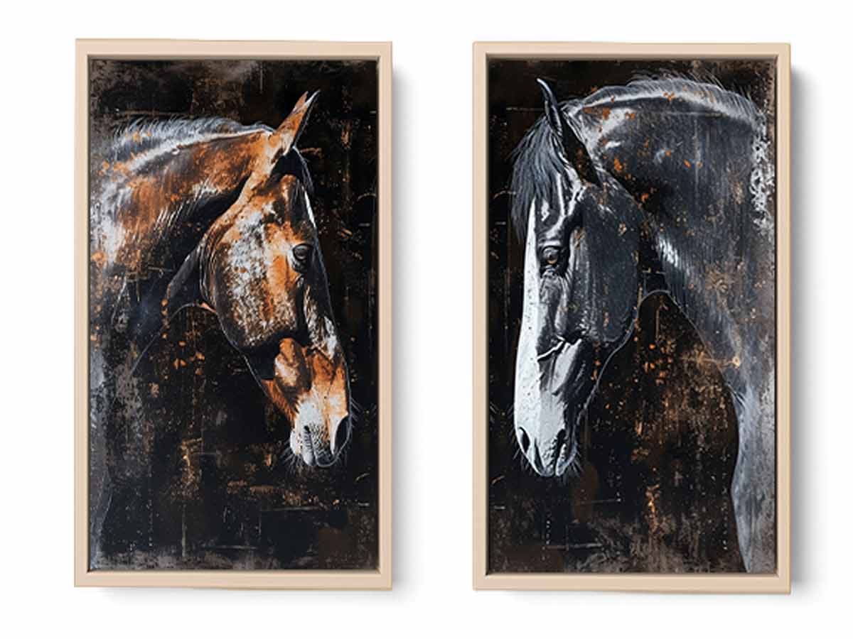 2 Panel horse Art