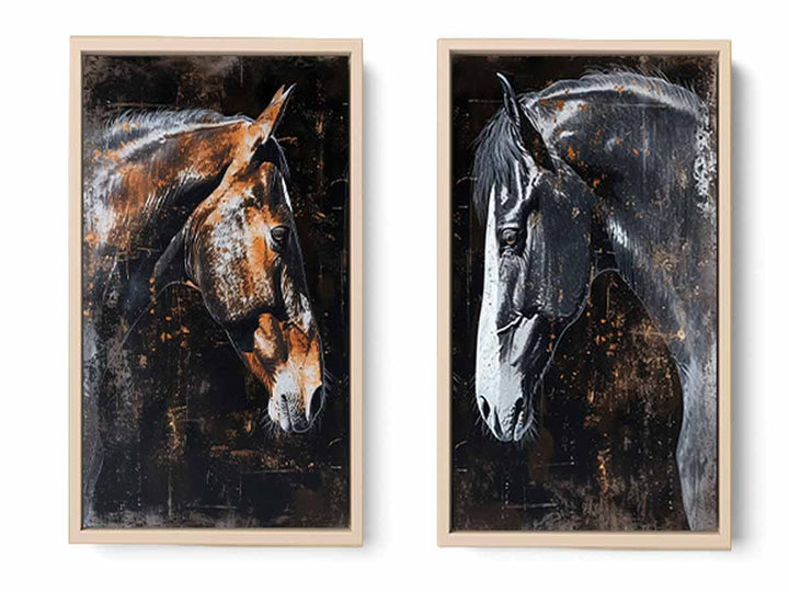 2 Panel horse Art