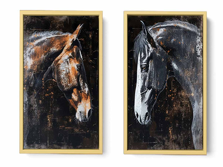 2 Panel horse Art