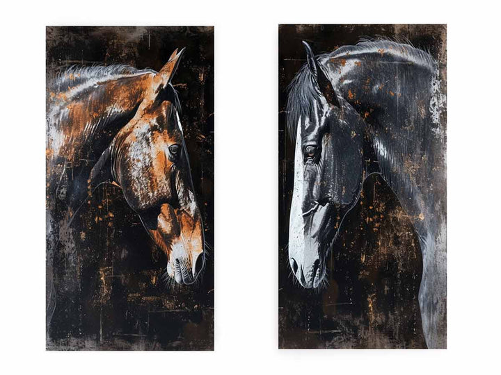 2 Panel horse Art