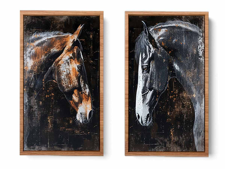 2 Panel horse Art