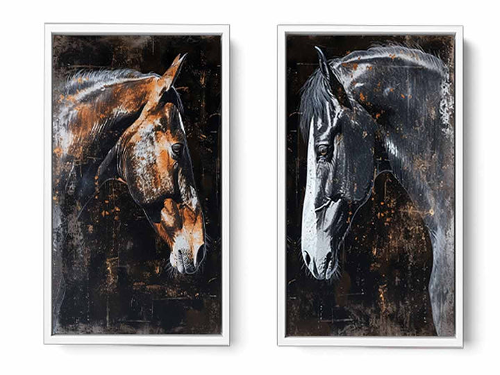 2 Panel horse Art