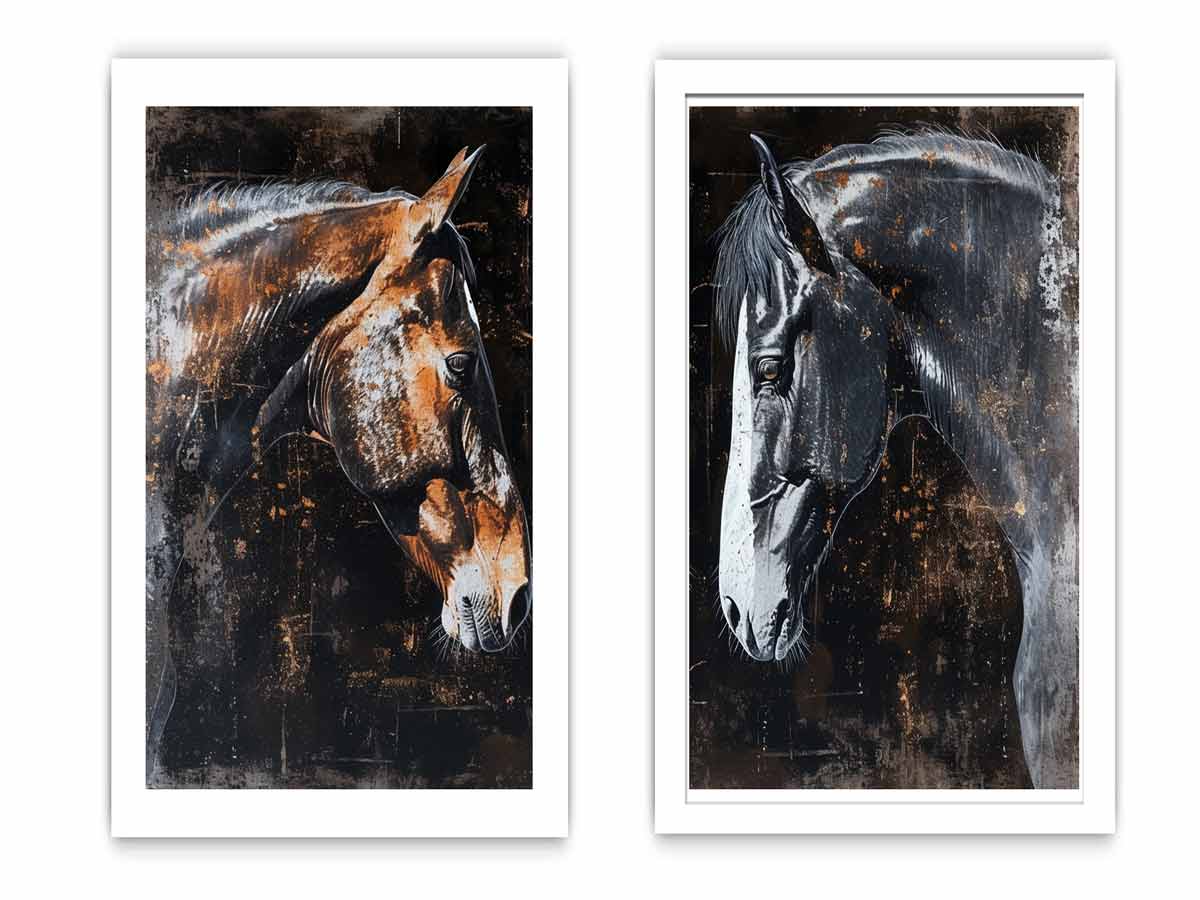 2 Panel horse Art