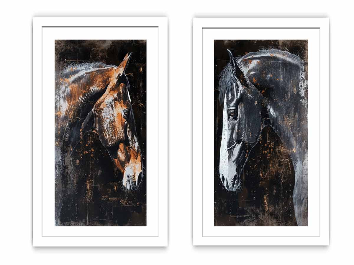 2 Panel horse Art