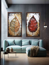 2 Piece Leaf art Painting Set artwork preview