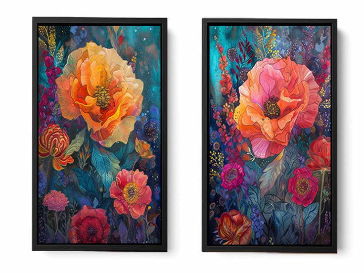 Flowers Panel  Art Set