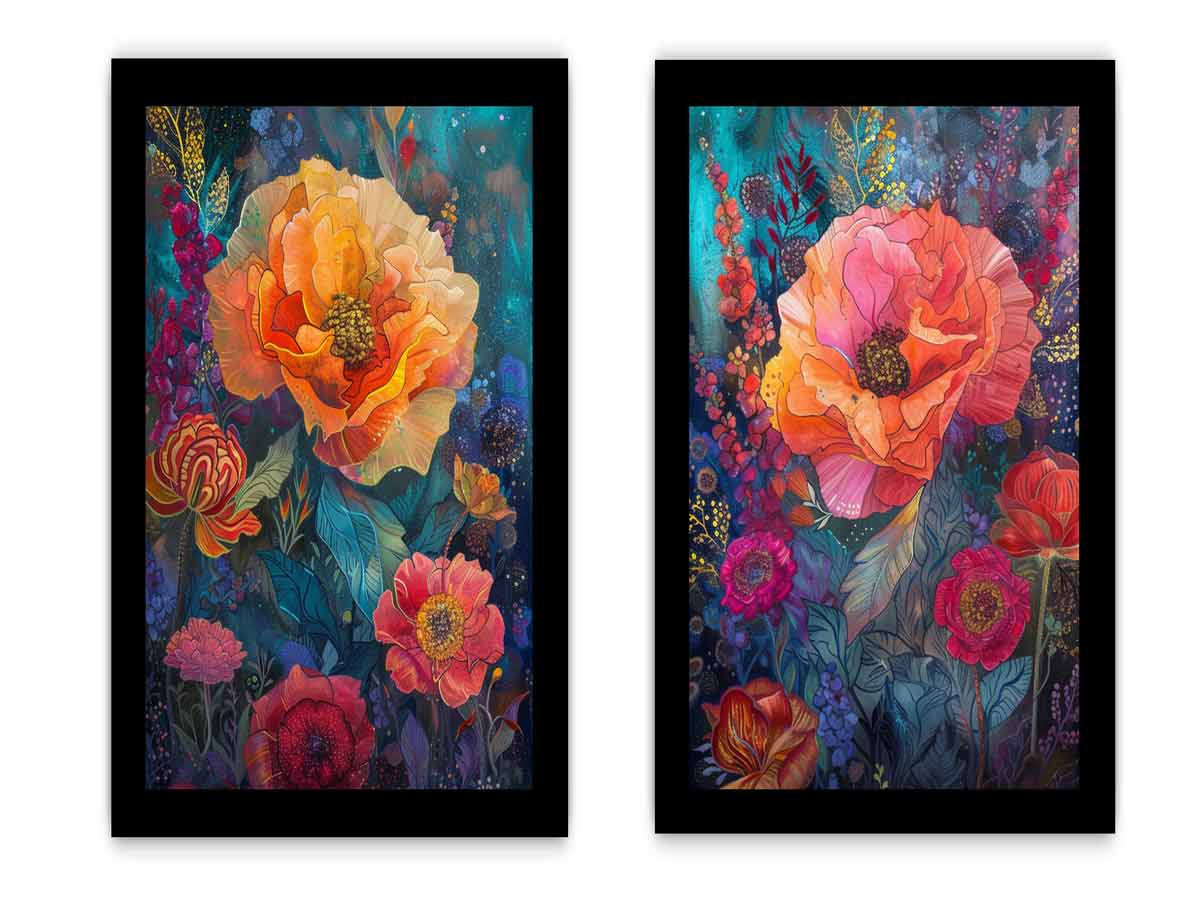 Flowers Panel  Art Set