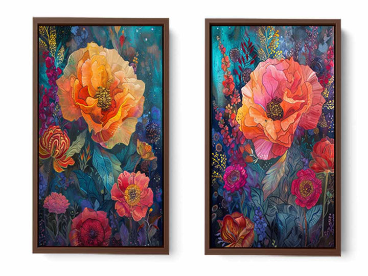 Flowers Panel  Art Set