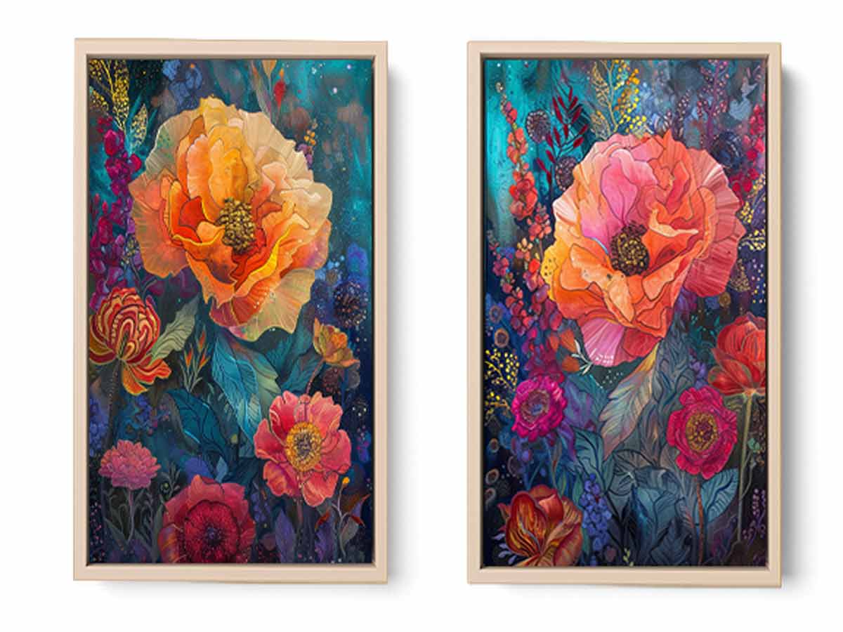 Flowers Panel  Art Set