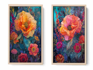 Flowers Panel  Art Set