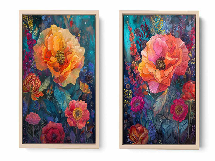 Flowers Panel  Art Set