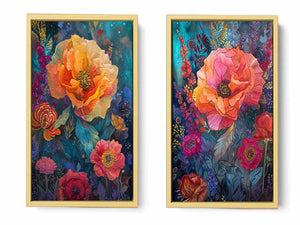 Flowers Panel  Art Set