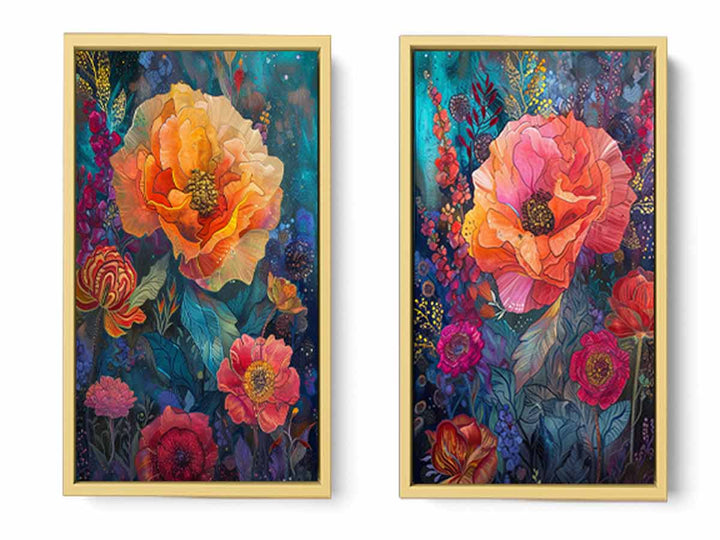 Flowers Panel  Art Set