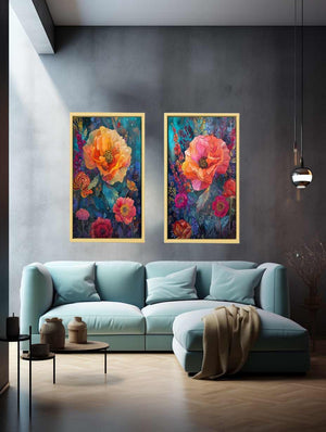 Flowers Panel  Art Set