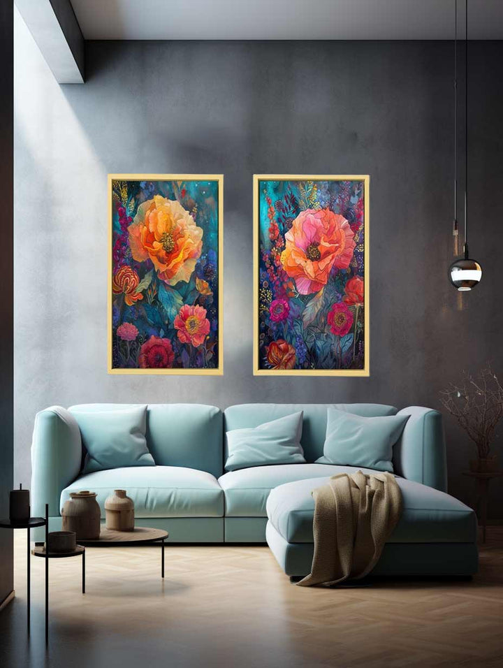 Flowers Panel  Art Set