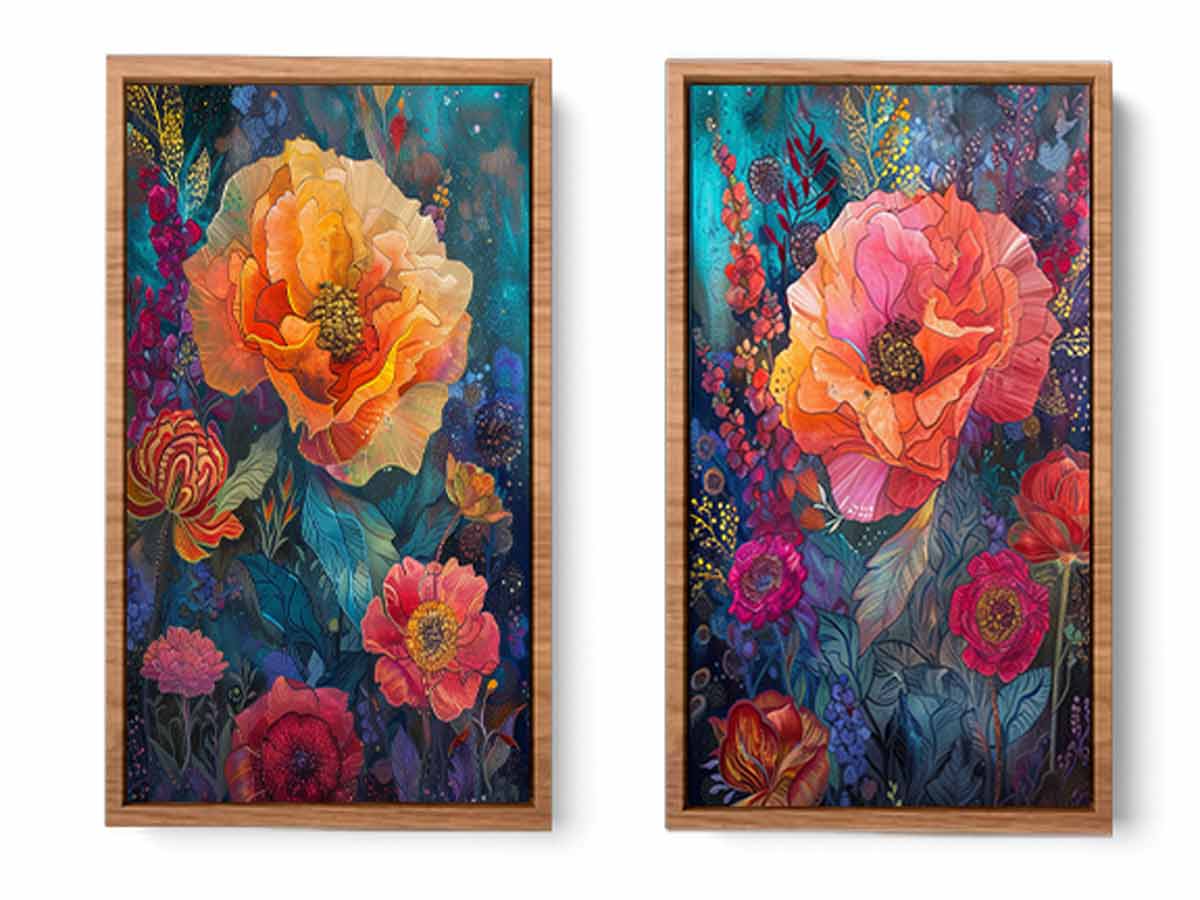 Flowers Panel  Art Set