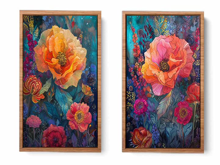 Flowers Panel  Art Set