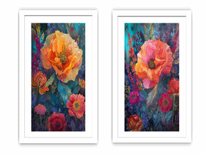 Flowers Panel  Art Set