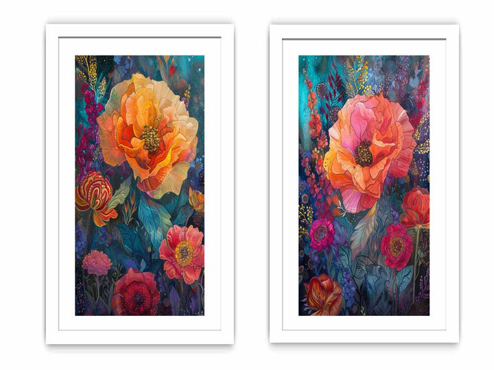 Flowers Panel  Art Set