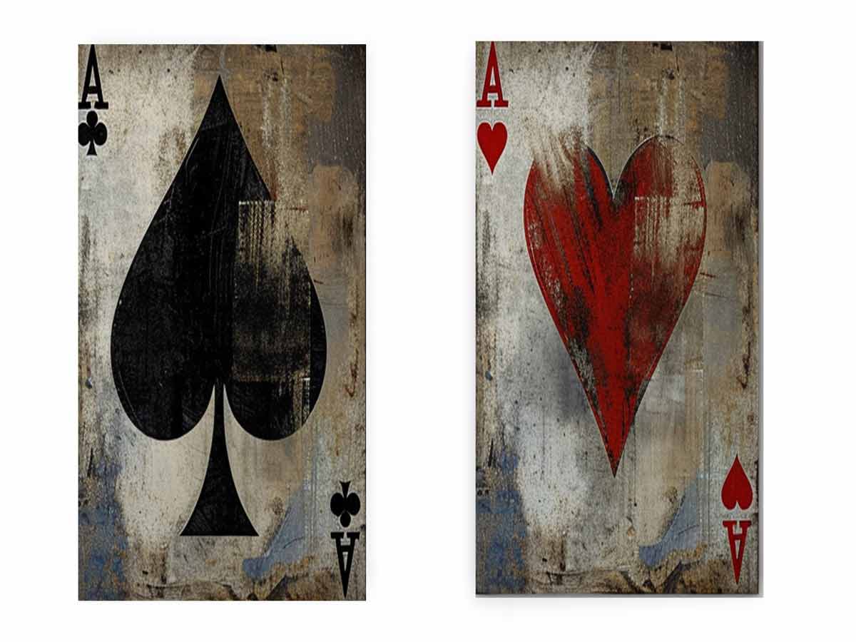 Poker 2 piece panel art