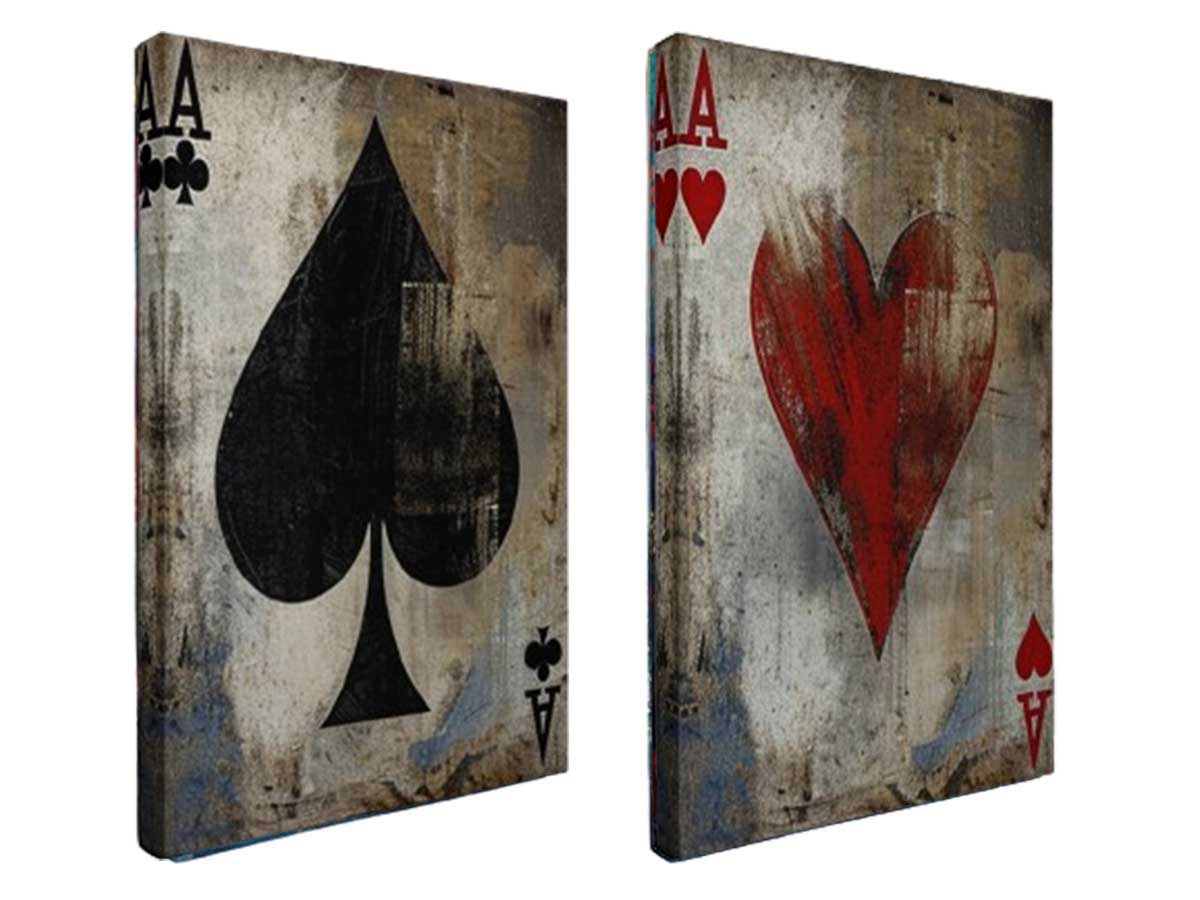 Poker 2 piece panel art