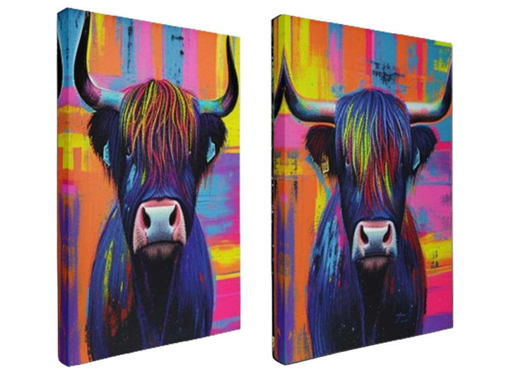 Highland cow Wall Art Set