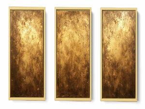 3 Panel Gold Painting