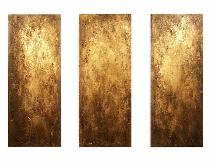 3 Panel Gold Painting
