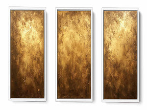 3 Panel Gold Painting