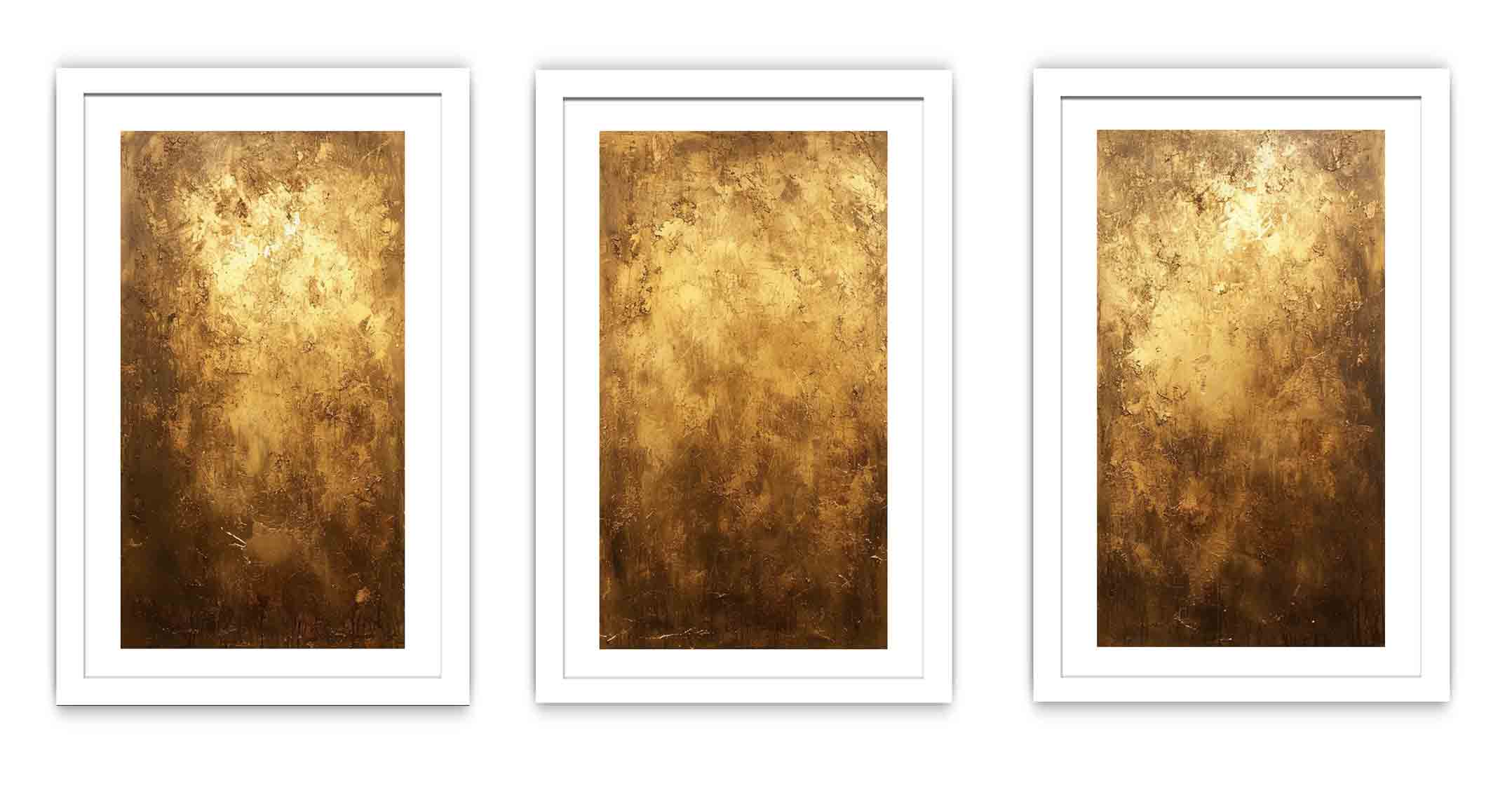 3 Panel Gold Painting