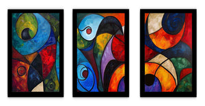 3 Panel Violin  Art  Painting Set