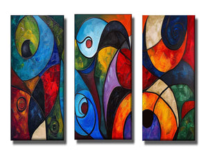 3 Panel Violin  Art  Painting Set